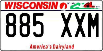 WI license plate 885XXM