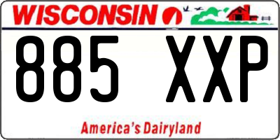 WI license plate 885XXP