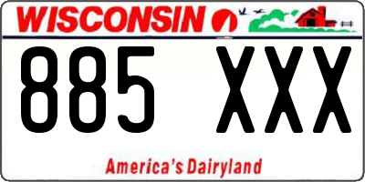 WI license plate 885XXX