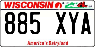 WI license plate 885XYA