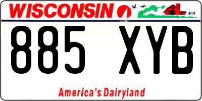 WI license plate 885XYB