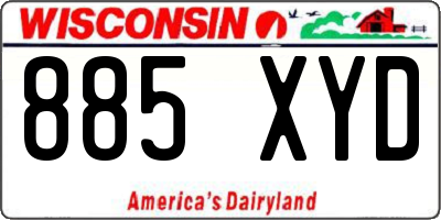 WI license plate 885XYD