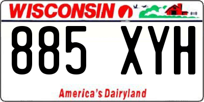 WI license plate 885XYH