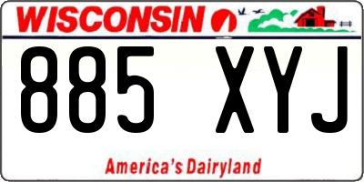 WI license plate 885XYJ