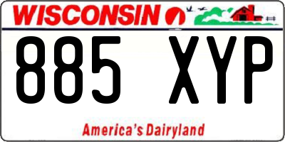 WI license plate 885XYP