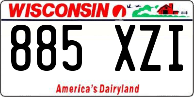 WI license plate 885XZI