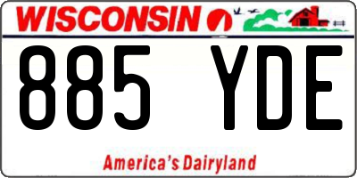 WI license plate 885YDE