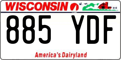 WI license plate 885YDF