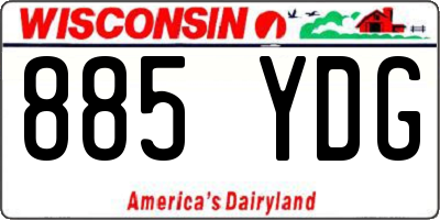 WI license plate 885YDG