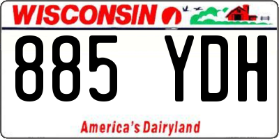 WI license plate 885YDH