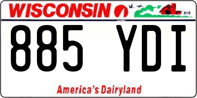WI license plate 885YDI