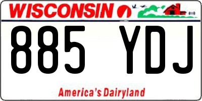 WI license plate 885YDJ
