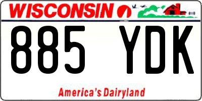 WI license plate 885YDK