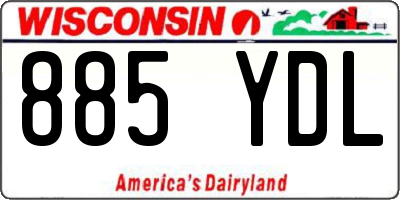 WI license plate 885YDL