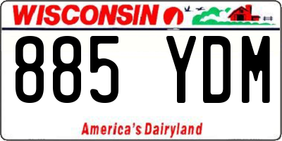 WI license plate 885YDM