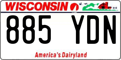 WI license plate 885YDN