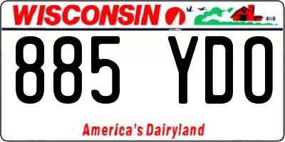 WI license plate 885YDO