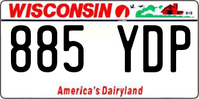 WI license plate 885YDP