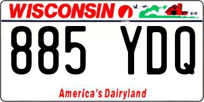 WI license plate 885YDQ