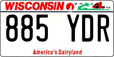 WI license plate 885YDR