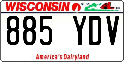 WI license plate 885YDV