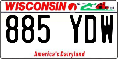 WI license plate 885YDW