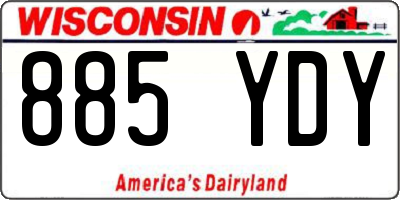 WI license plate 885YDY