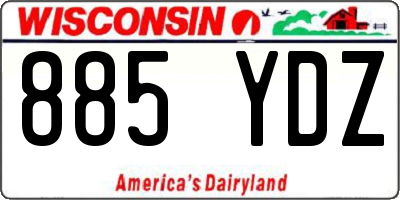WI license plate 885YDZ