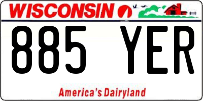 WI license plate 885YER