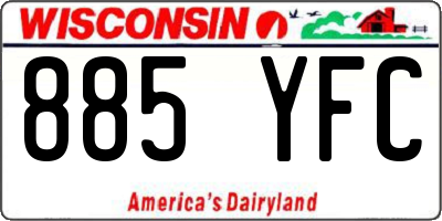 WI license plate 885YFC