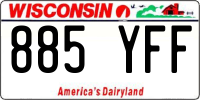 WI license plate 885YFF