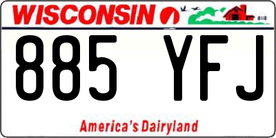 WI license plate 885YFJ