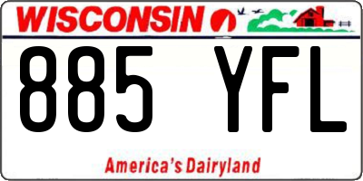WI license plate 885YFL