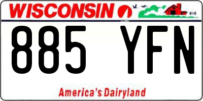 WI license plate 885YFN