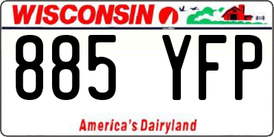 WI license plate 885YFP