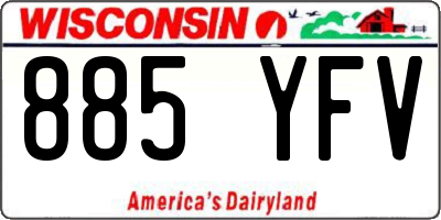 WI license plate 885YFV