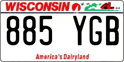 WI license plate 885YGB