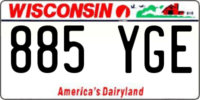 WI license plate 885YGE