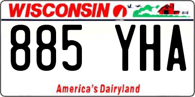 WI license plate 885YHA