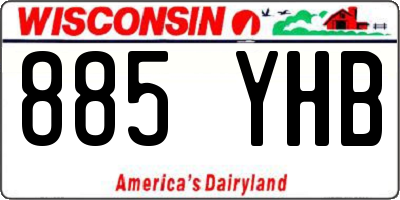 WI license plate 885YHB