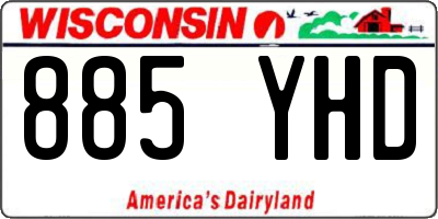 WI license plate 885YHD