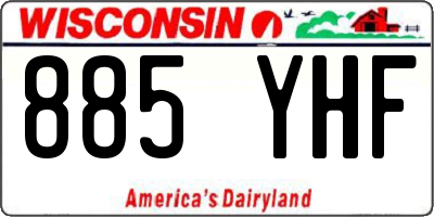 WI license plate 885YHF