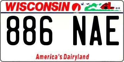 WI license plate 886NAE