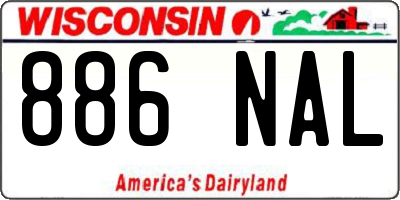 WI license plate 886NAL