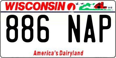 WI license plate 886NAP