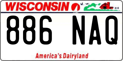 WI license plate 886NAQ