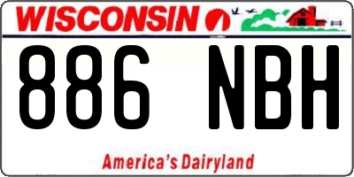 WI license plate 886NBH