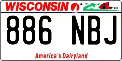 WI license plate 886NBJ