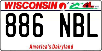 WI license plate 886NBL