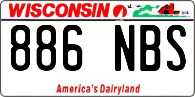 WI license plate 886NBS